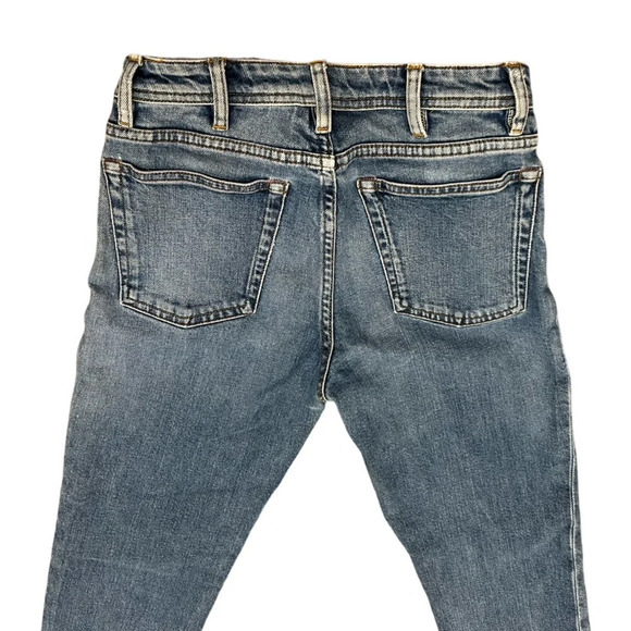 Women's Acne Studio SOUTH MID BLUE Jeans Size 26 Raw Hem Cotton Denim 30L165-129 - Picture 3 of 7